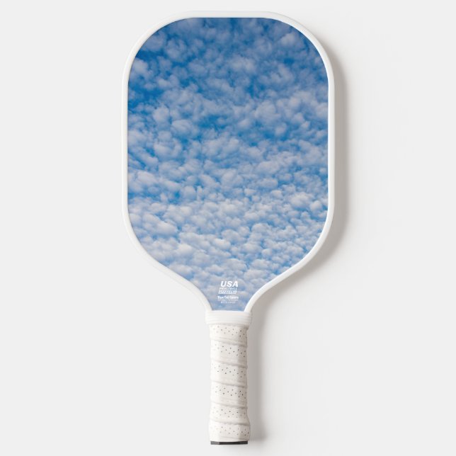 Bubble Mammatus Wolken Blue Sky Foto 2-seitig Pickleball Schläger (Vorderseite)