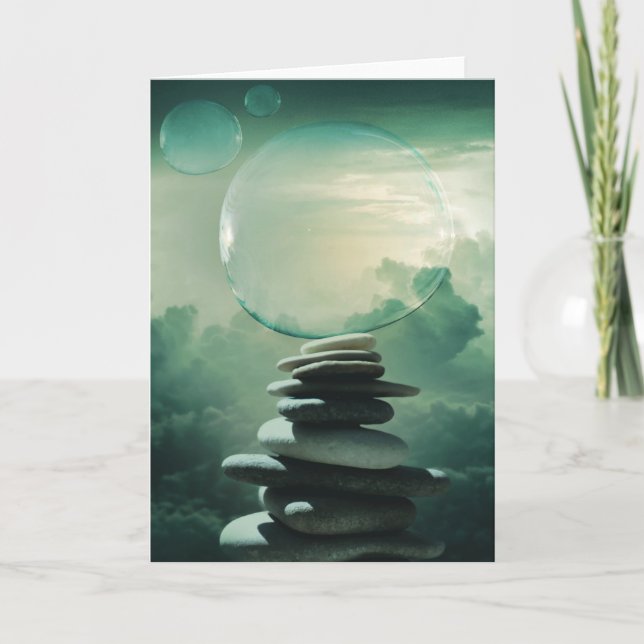 Bubble on Stones Karte (Vorderseite)