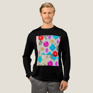 Bubble Pattern Harmony – Langarm Kunstshirt Tri-Blend Shirt
