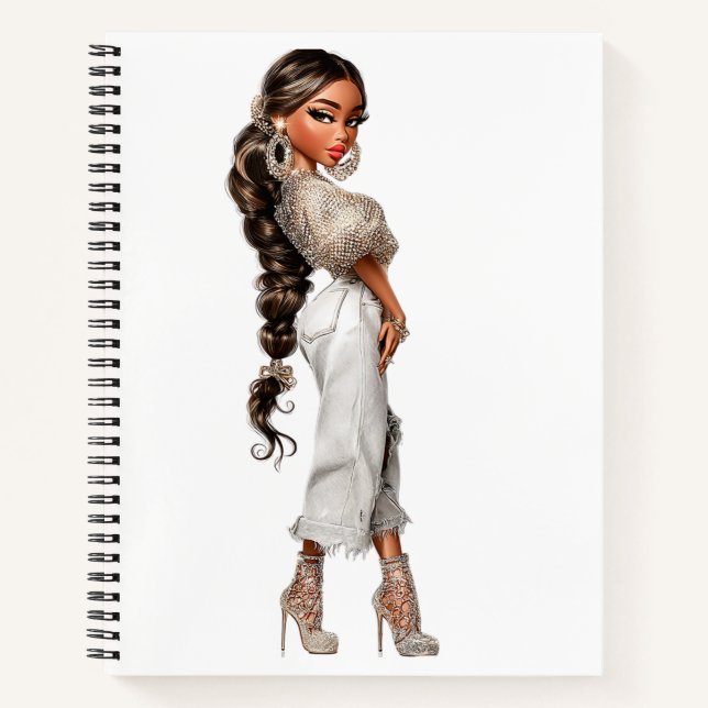 Bubble Ponytail Spiral Notizbuch (Vorderseite)