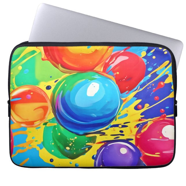 Bubble Pop: Hell und Kühner Laptopschutzhülle (Vorderseite)