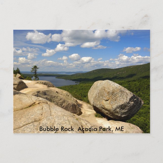Bubble Rock Acadia Park, ME Postkarte (Vorderseite)