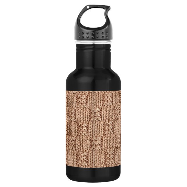 Bubble Strick Stitch Pattern von Shirley Taylor Edelstahlflasche (Vorderseite)