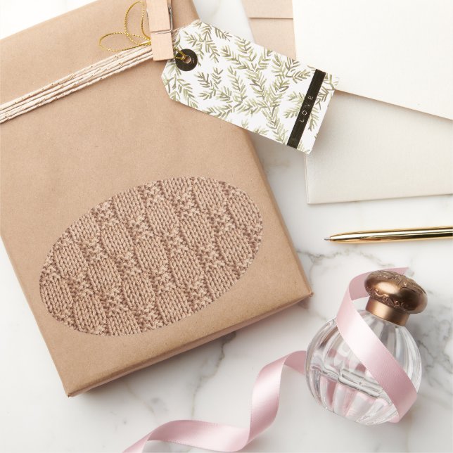 Bubble Strick Stitch Pattern von Shirley Taylor Ovaler Aufkleber (Schenken)