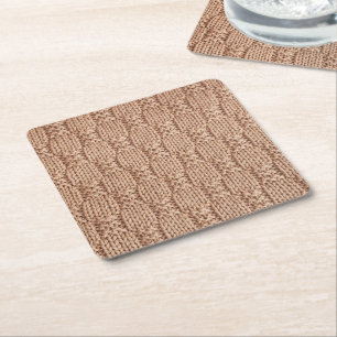 Bubble Strick Stitch Pattern von Shirley Taylor Rechteckiger Pappuntersetzer