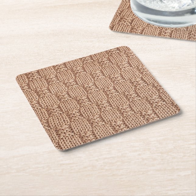 Bubble Strick Stitch Pattern von Shirley Taylor Rechteckiger Pappuntersetzer (angewinkelt)
