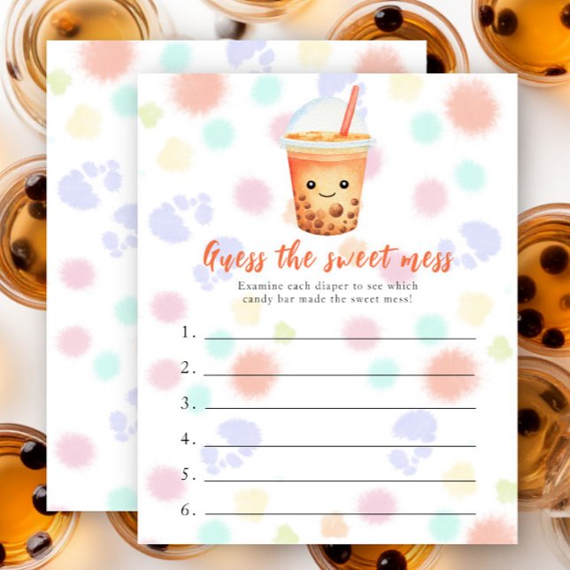 Bubble Tea Baby shower Guess the sweet mess game (Von Creator hochgeladen)