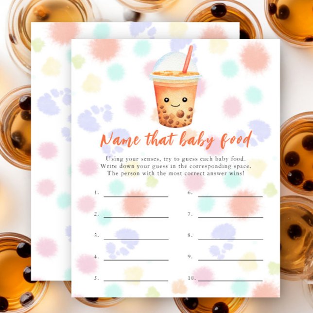 Bubble Tea baby shower - Name that baby food (Von Creator hochgeladen)