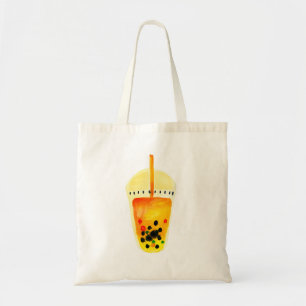 Bubble tea boba Aquarellkunst Tragetasche
