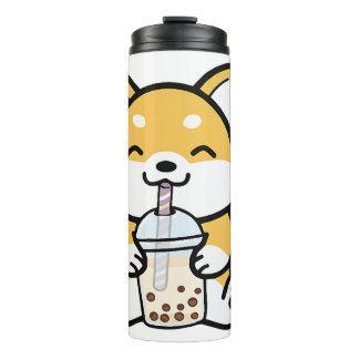 Bubble Tea Boba Corgi Thermosbecher
