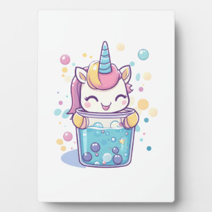 Bubble Tea Einhorn (1) Fotoplatte