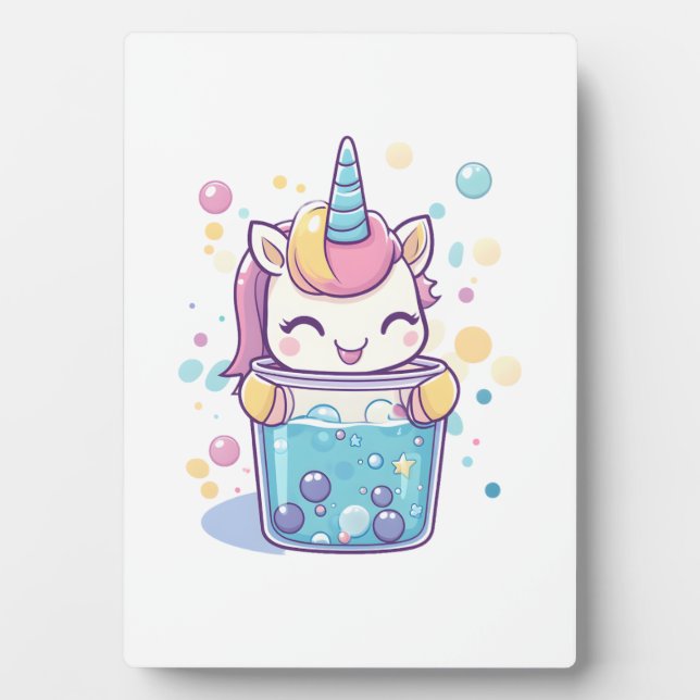 Bubble Tea Einhorn (1) Fotoplatte (Vorderseite)