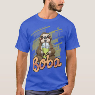 Bubble Tea Funny Boba Tea Sloth 444 T-Shirt