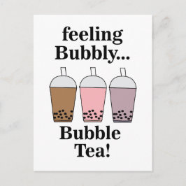 Bubble Tea Getränk Lustig Postkarte