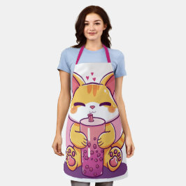 Bubble Tea Kitty Schürze