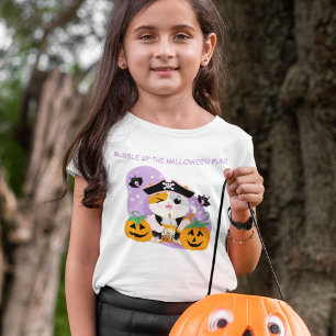 Bubble Tea mit Piraten Kawaii Katze Halloween-Spaß Kleinkind T-shirt