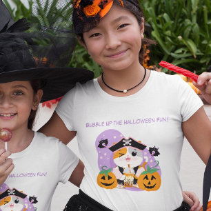Bubble Tea mit Piraten Kawaii Katze Halloween-Spaß T-Shirt