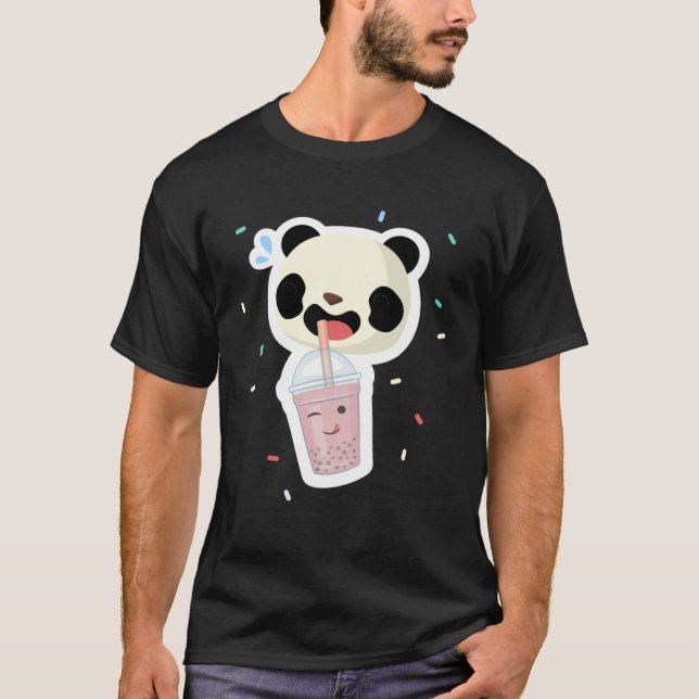 Bubble Tea Panda Boba Tee Süßes Tier Eiscreme T (Vorderseite)
