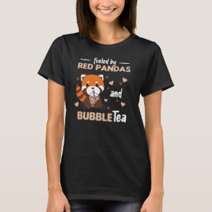 Bubble Tea Red Panda Chocolate Cute Animals Boba T-Shirt