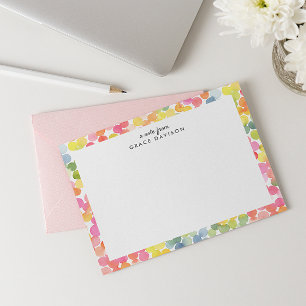 Bubble Tea Regenbogen Personalisierter Name Monogr Mitteilungskarte