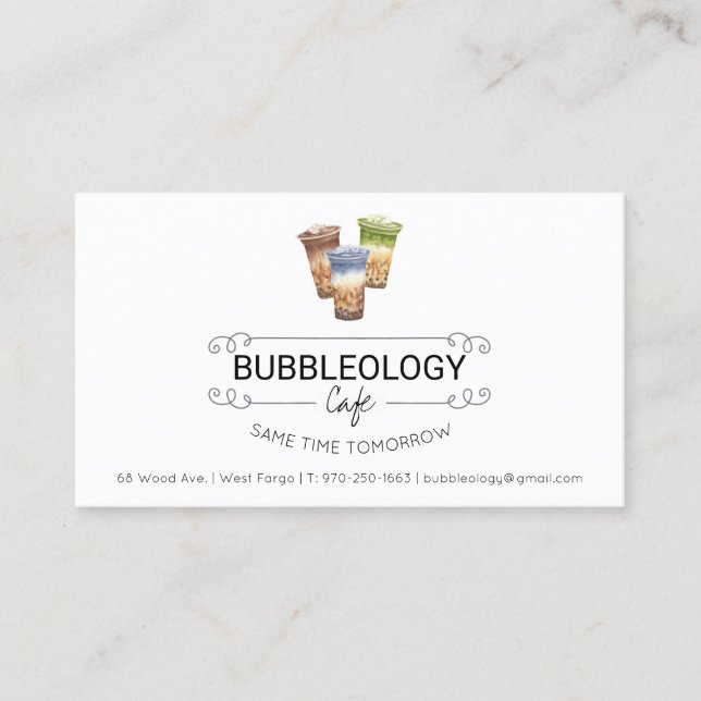 Bubble Tea Shop Treuekarte (Vorderseite)