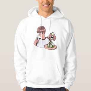 Bubble Tea und Matcha-Kuchen-Pause mit Cyclops Mon Hoodie