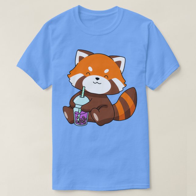 Bubble Tee Geschenk Girls Red Panda Boba Tea Blase (Design vorne)