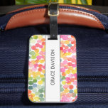 Bubble Tee Regenbogen Rosa Orange Green Gepäckanhänger<br><div class="desc">Brillant und hell, auffällig und feminin Wasserfarbkreis-Thema LUGGAGE TAG mit einem Muster inspiriert durch die reizvolle Welt des Blasen-Tees, mit warmen und lebendigen Farben von grün, orange, pink, gelb und blau Der Text kann leicht mit Ihrem Namen für das perfekt personalisierte Geschenk- oder Urlaubszubehör angepasst werden!</div>