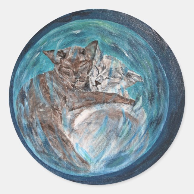 Bubblects im Cyberspace Runder Aufkleber (Vorderseite)