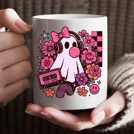 Bubblegum ästhetisches Retro Ghost Girl Halloween Kaffeetasse