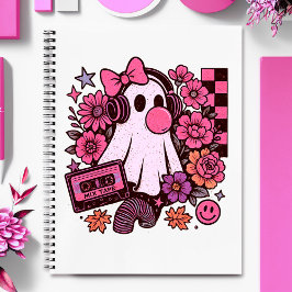 Bubblegum ästhetisches Retro Ghost Girl Halloween Notizbuch