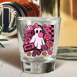 Bubblegum ästhetisches Retro Ghost Girl Halloween Schnapsglas
