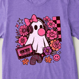 Bubblegum ästhetisches Retro Ghost Girl Halloween Tri-Blend Shirt