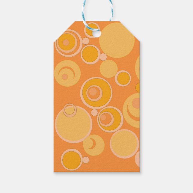 Bubblegum-Blasen überall in Orange Geschenkanhänger (Vorderseite)
