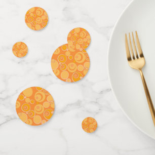 Bubblegum-Blasen überall in Orange Konfetti