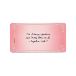 Bubblegum Blush Hochzeit Adressaufkleber