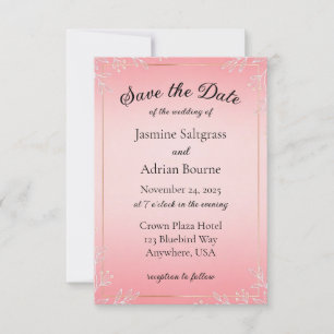 Bubblegum Blush Hochzeit Save The Date