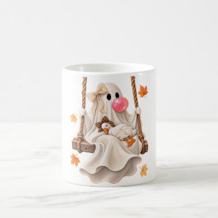 Bubblegum-Geist & Dummer-Gans-Schaukel-Halloween-H Kaffeetasse