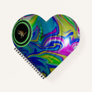 Bubblegum Lawn Bowl, Spiralherz-Notebook Notizbuch