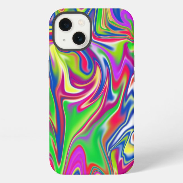 Bubblegum Marble, iPhone 13 Fall Hülle (Rückseite)