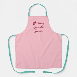 Bubblegum pink, aquamarin, cupcake Hochzeitsserver Schürze