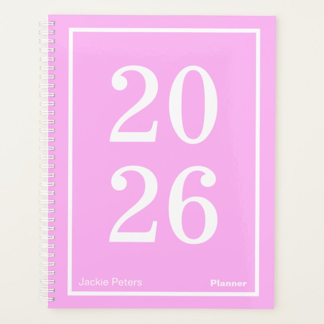 Bubblegum Pink Big Year Large Planer (Vorderseite)