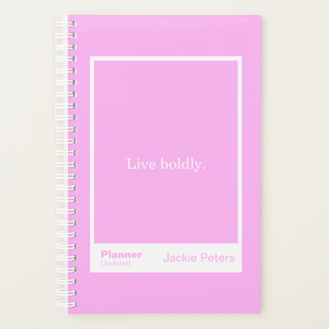 Bubblegum Pink Block Quote | Fully Customizable Planer (Vorderseite)