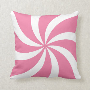 Bubblegum Pink Candy Swirl Kissen