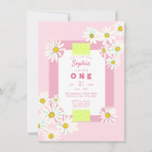 Bubblegum Pink Daisies Rahmen wenig Miss einen Tag