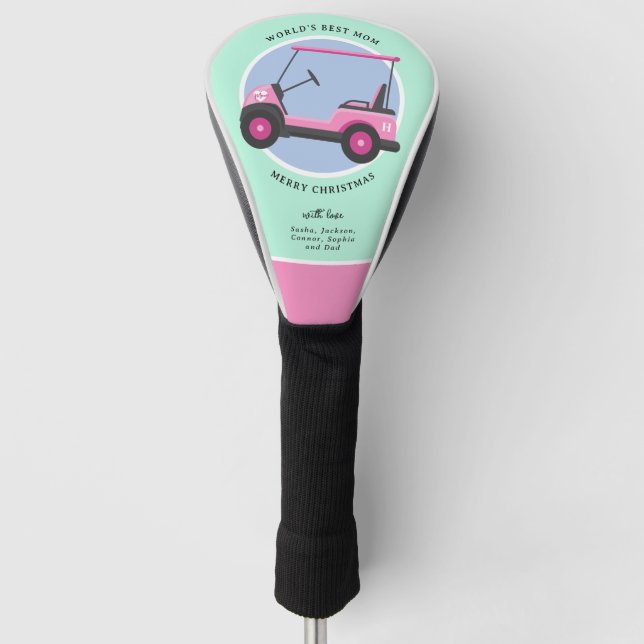 Bubblegum Pink Golf Cart Mama Golf Headcover (Vorderseite)