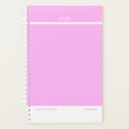Bubblegum Pink Minimalist Planner Planer
