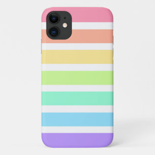 Bubblegum Regenbogen und weiße Streifen Case-Mate iPhone Hülle