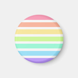 Bubblegum Regenbogen und weiße Streifen Magnet