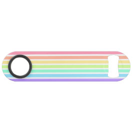 Bubblegum Regenbogen und weiße Streifen Speed Flaschenöffner